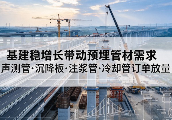 贵州基建稳增长带动预埋监测管材需求，声测管、沉降板、注浆管订单持续放量